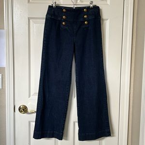 Vintage Lauren Ralph Lauren Sailor wide leg Jeans with Gold Buttons size 10P